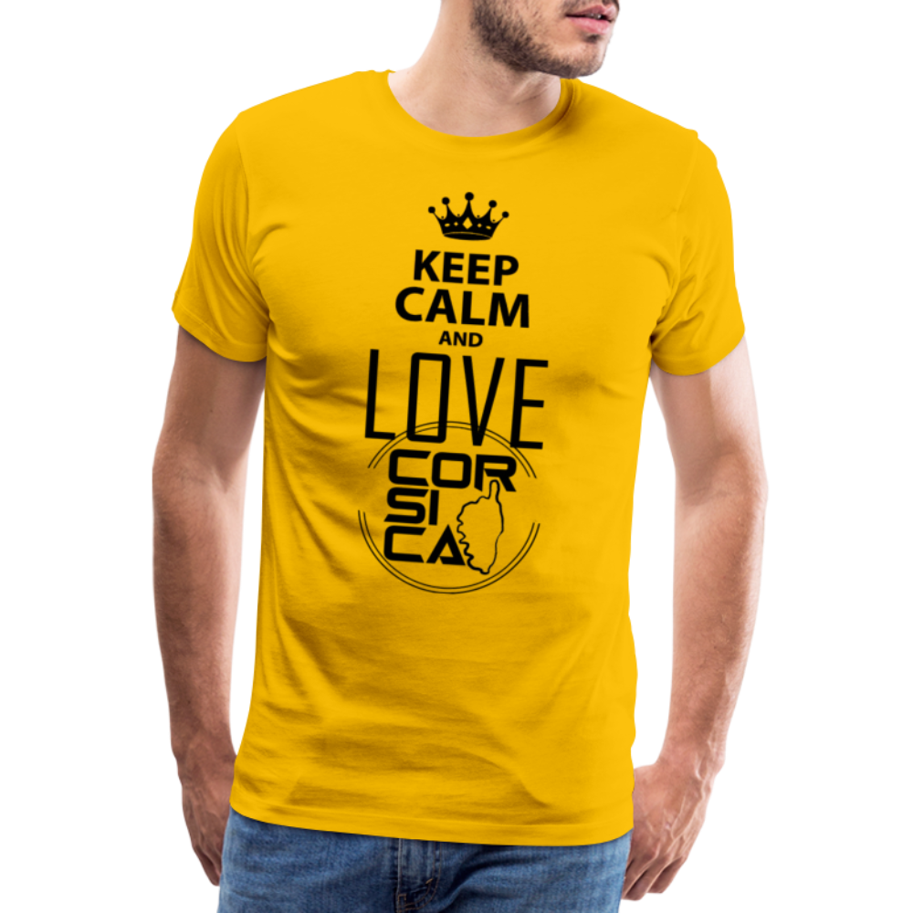 T-shirt Premium Homme Keep Calm and Love Corsica - Ochju Ochju jaune soleil / S SPOD T-shirt Premium Homme T-shirt Premium Homme Keep Calm and Love Corsica