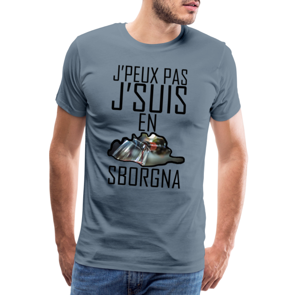 T-shirt Premium Homme J'Suis en Sborgna - Ochju Ochju gris bleu / S SPOD T-shirt Premium Homme T-shirt Premium Homme J'Suis en Sborgna