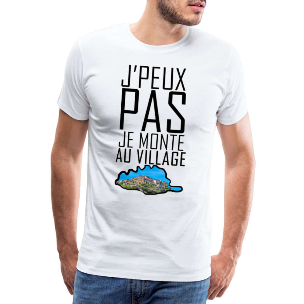 T-shirt Premium Homme Je Monte au Village - Ochju Ochju blanc / S SPOD T-shirt Premium Homme T-shirt Premium Homme Je Monte au Village
