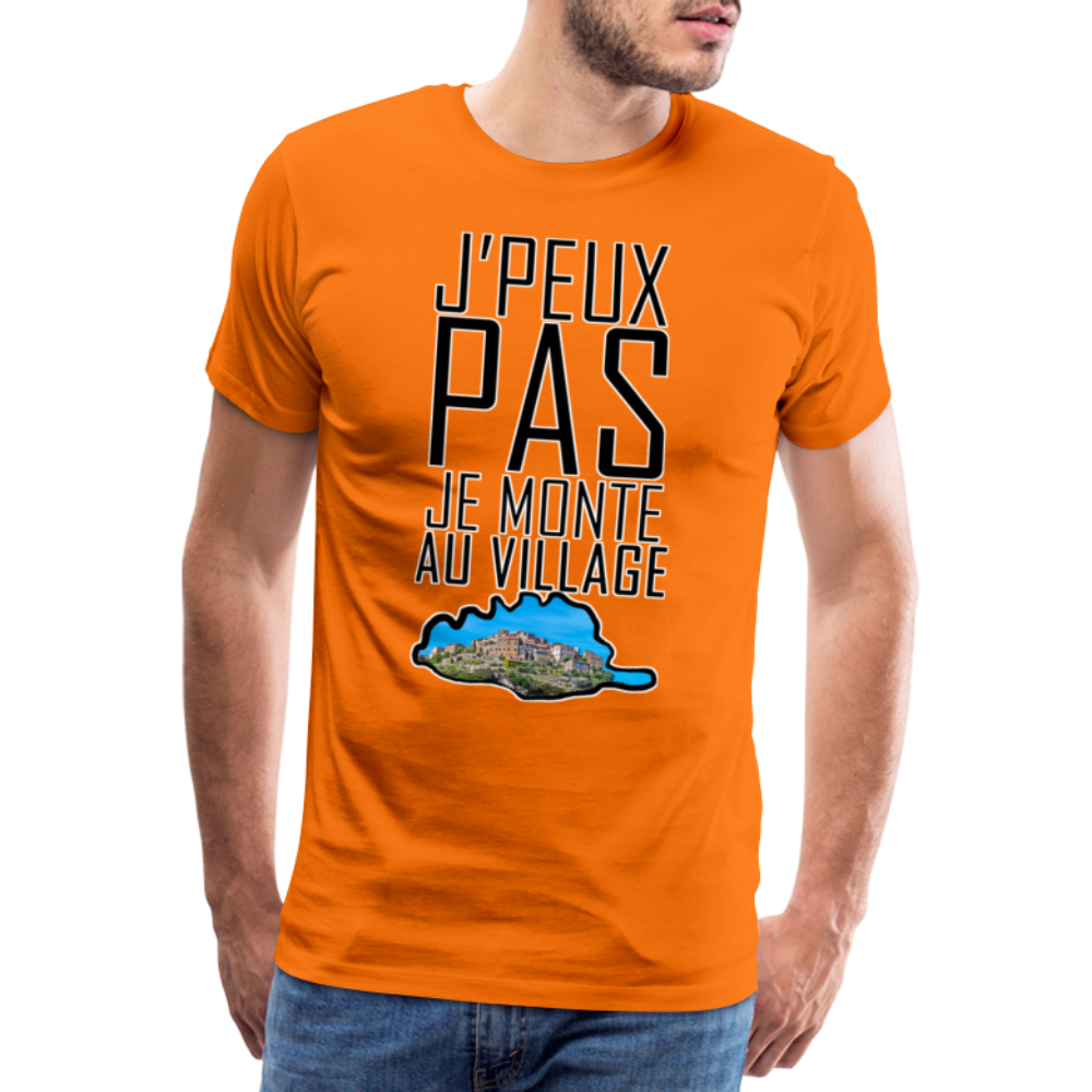 T-shirt Premium Homme Je Monte au Village - Ochju Ochju orange / S SPOD T-shirt Premium Homme T-shirt Premium Homme Je Monte au Village