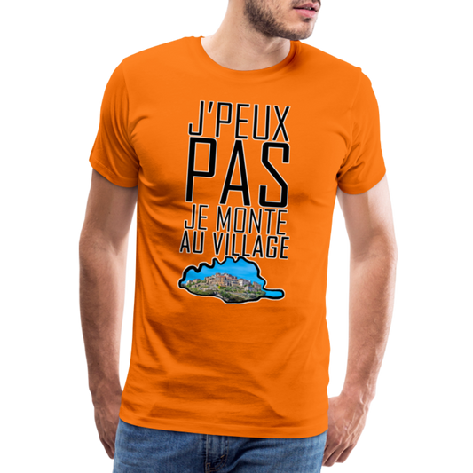 T-shirt Premium Homme Je Monte au Village - Ochju Ochju orange / S SPOD T-shirt Premium Homme T-shirt Premium Homme Je Monte au Village