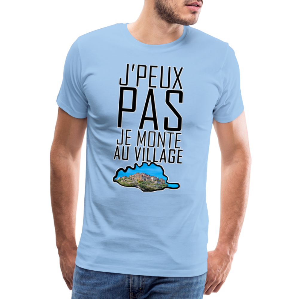 T-shirt Premium Homme Je Monte au Village - Ochju Ochju ciel / S SPOD T-shirt Premium Homme T-shirt Premium Homme Je Monte au Village