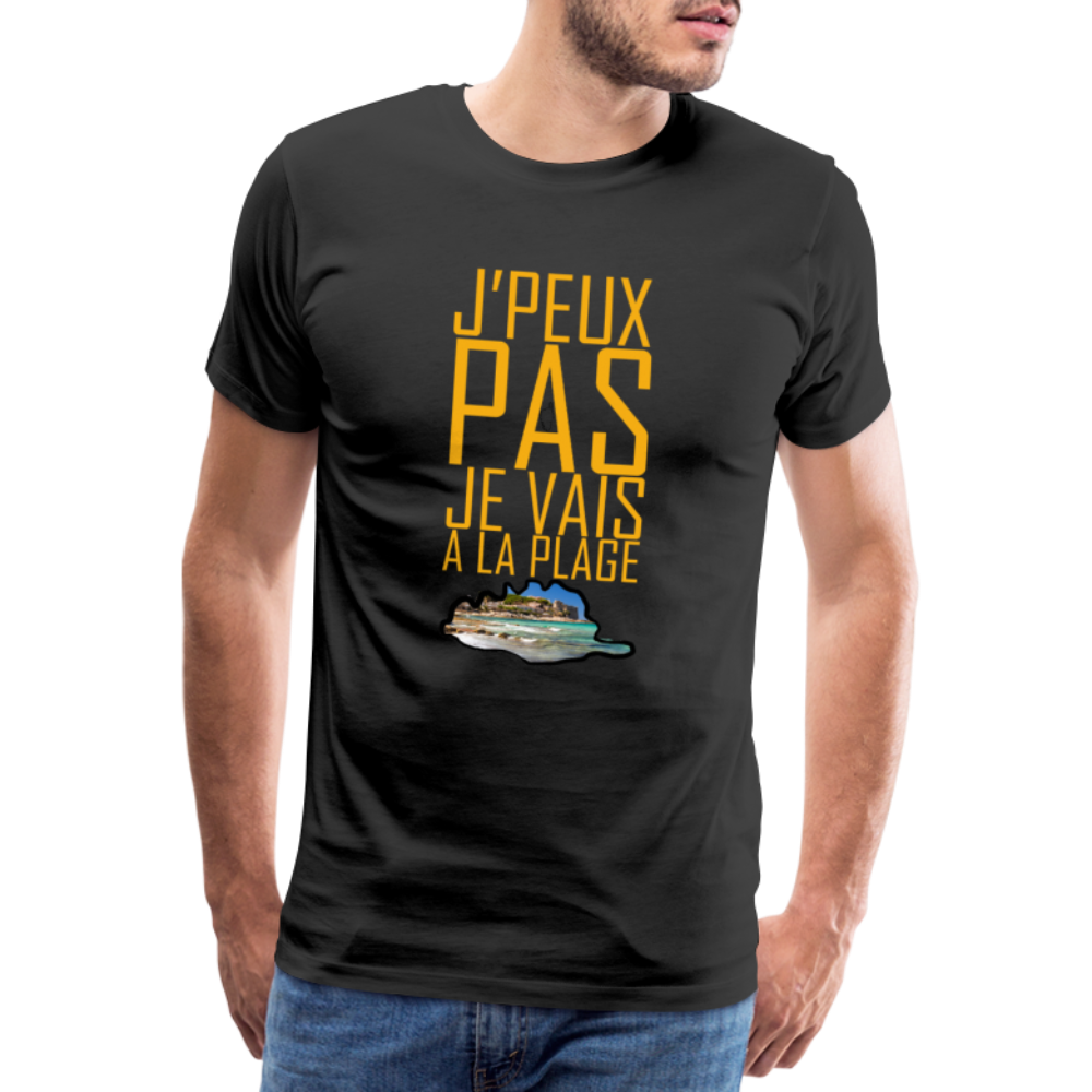 T-shirt Premium Homme Je Vais à la Plage - Ochju Ochju noir / S SPOD T-shirt Premium Homme T-shirt Premium Homme Je Vais à la Plage