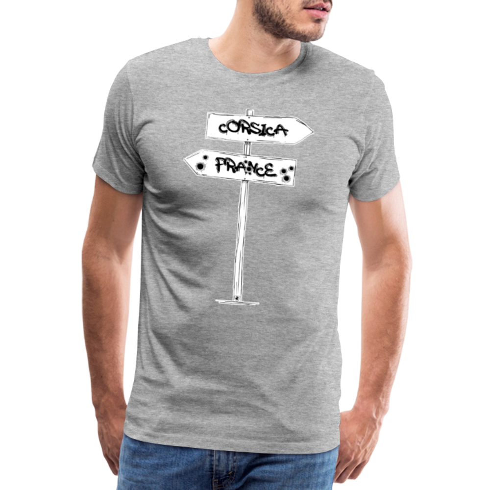 T-shirt Premium Homme Corsica/France - Ochju Ochju gris chiné / S SPOD T-shirt Premium Homme T-shirt Premium Homme Corsica/France