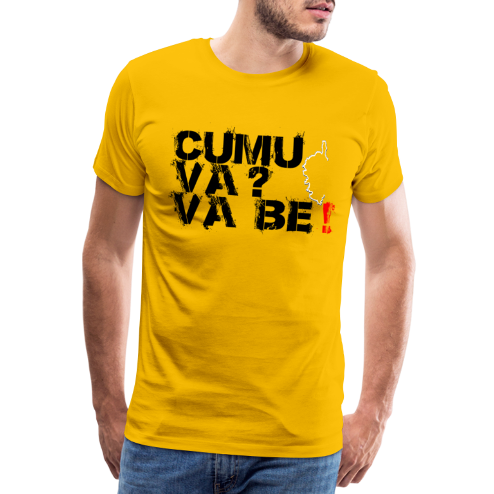 T-shirt Premium Homme Cumu Va ? Va Be ! - Ochju Ochju jaune soleil / S SPOD T-shirt Premium Homme T-shirt Premium Homme Cumu Va ? Va Be !