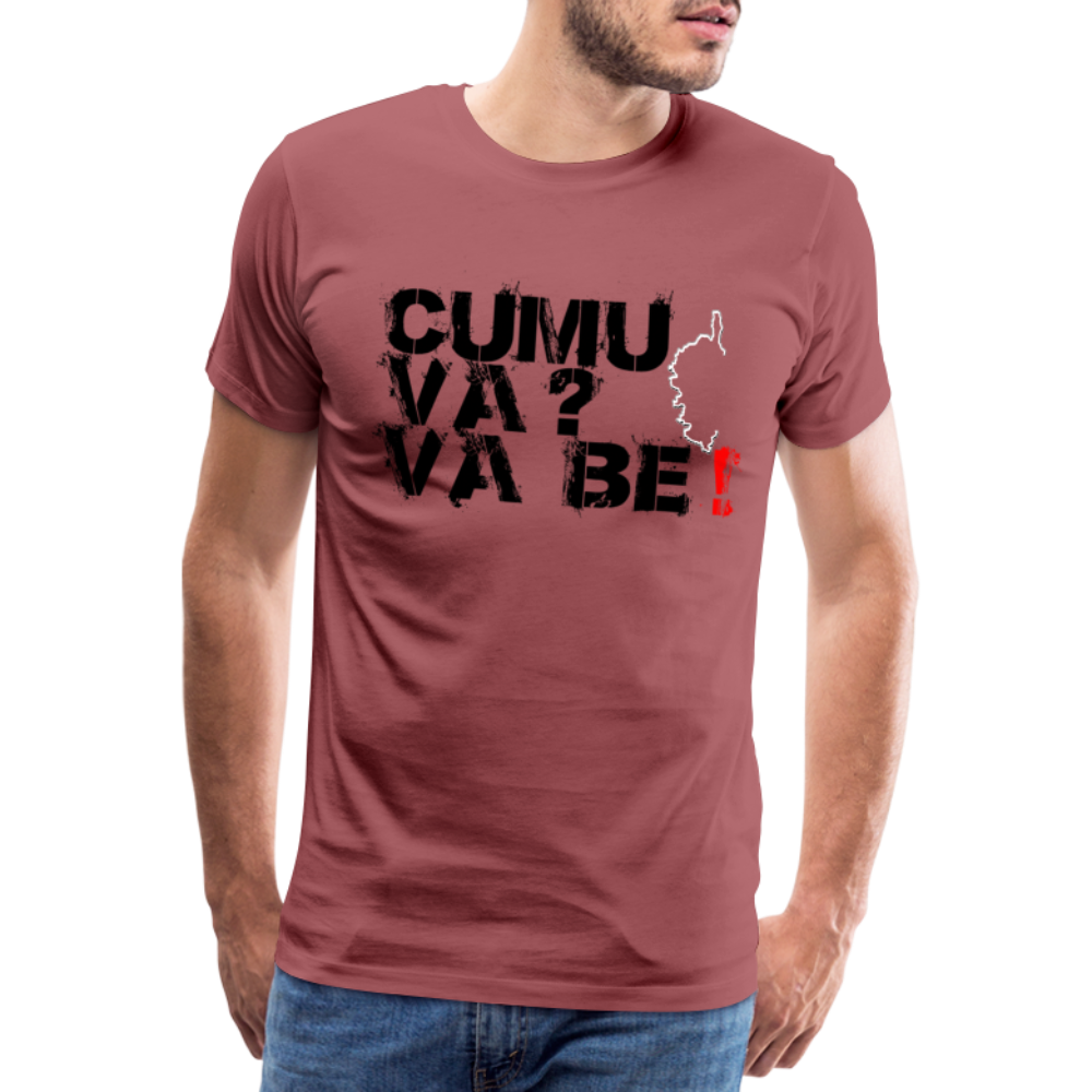 T-shirt Premium Homme Cumu Va ? Va Be ! - Ochju Ochju bordeaux délavé / S SPOD T-shirt Premium Homme T-shirt Premium Homme Cumu Va ? Va Be !