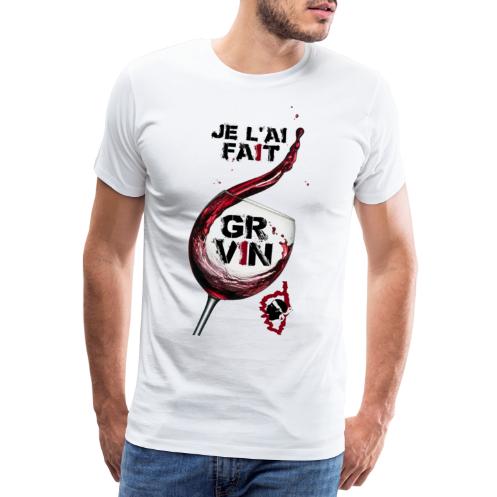 T-shirt Premium Homme GR Vin Je l'ai Fait - Ochju Ochju blanc / S SPOD T-shirt Premium Homme T-shirt Premium Homme GR Vin Je l'ai Fait