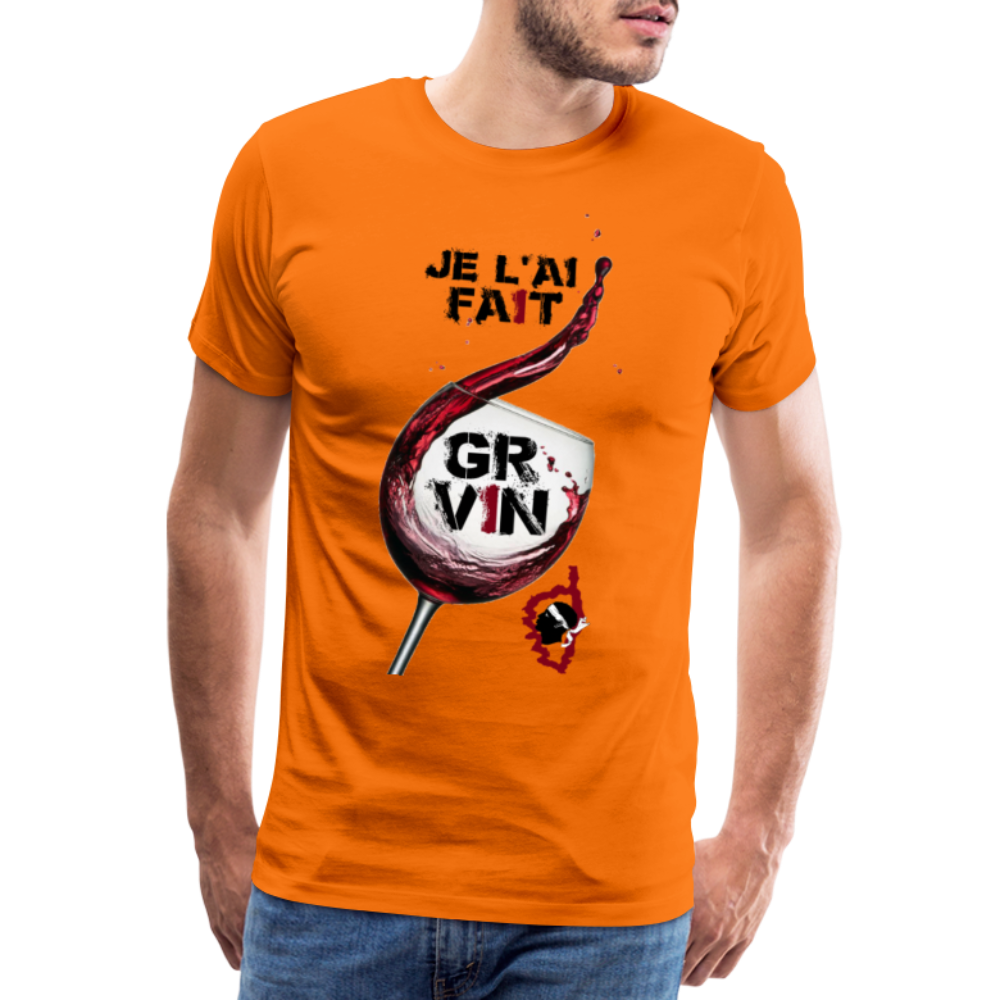 T-shirt Premium Homme GR Vin Je l'ai Fait - Ochju Ochju orange / S SPOD T-shirt Premium Homme T-shirt Premium Homme GR Vin Je l'ai Fait