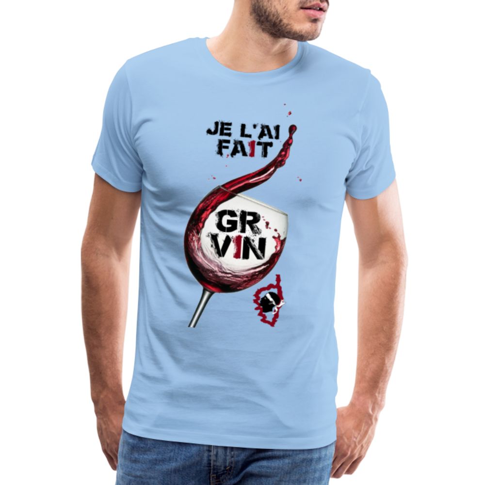 T-shirt Premium Homme GR Vin Je l'ai Fait - Ochju Ochju ciel / S SPOD T-shirt Premium Homme T-shirt Premium Homme GR Vin Je l'ai Fait