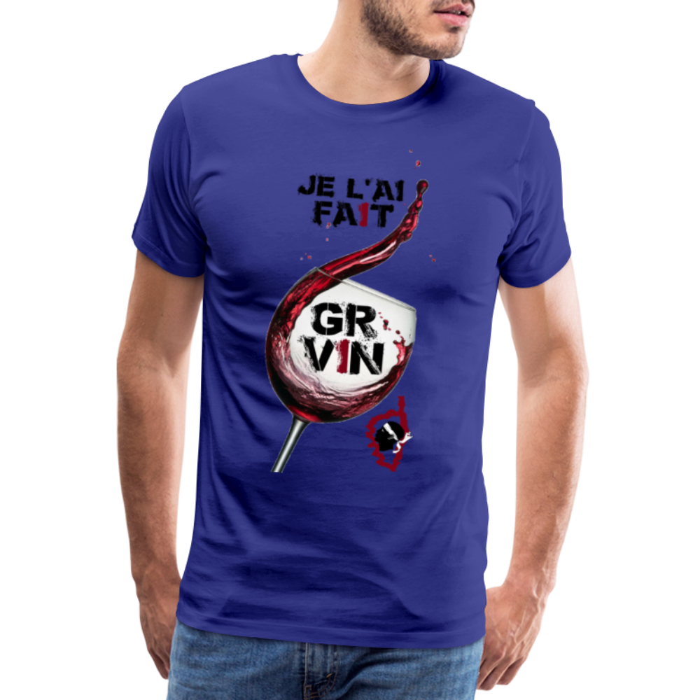 T-shirt Premium Homme GR Vin Je l'ai Fait - Ochju Ochju bleu roi / S SPOD T-shirt Premium Homme T-shirt Premium Homme GR Vin Je l'ai Fait