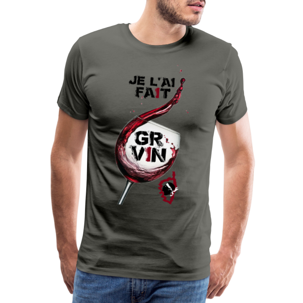 T-shirt Premium Homme GR Vin Je l'ai Fait - Ochju Ochju asphalte / S SPOD T-shirt Premium Homme T-shirt Premium Homme GR Vin Je l'ai Fait