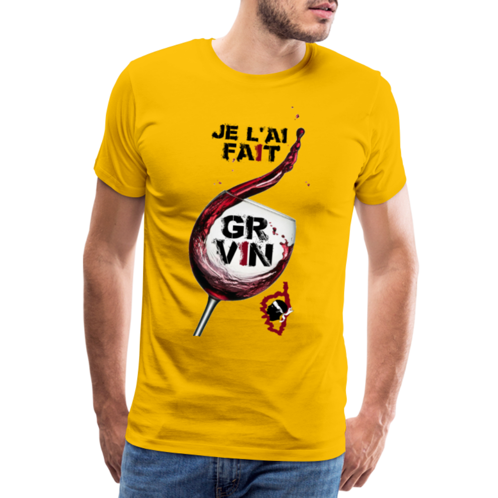 T-shirt Premium Homme GR Vin Je l'ai Fait - Ochju Ochju jaune soleil / S SPOD T-shirt Premium Homme T-shirt Premium Homme GR Vin Je l'ai Fait