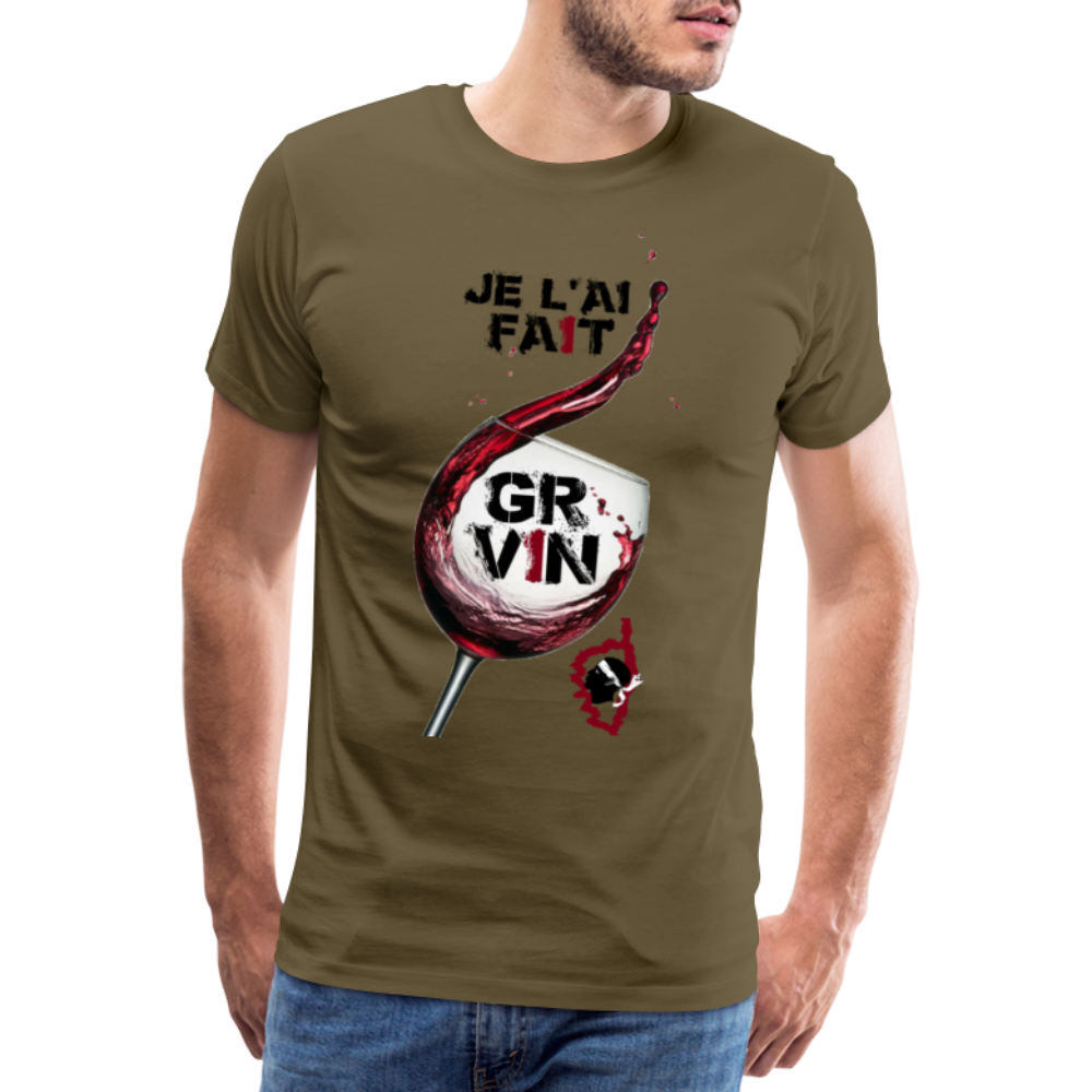 T-shirt Premium Homme GR Vin Je l'ai Fait - Ochju Ochju kaki / S SPOD T-shirt Premium Homme T-shirt Premium Homme GR Vin Je l'ai Fait