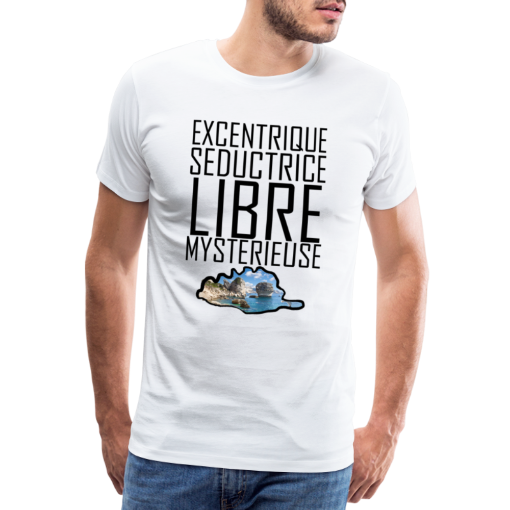 T-shirt Premium Homme Corse Libre, Mystérieuse - Ochju Ochju blanc / S SPOD T-shirt Premium Homme T-shirt Premium Homme Corse Libre, Mystérieuse