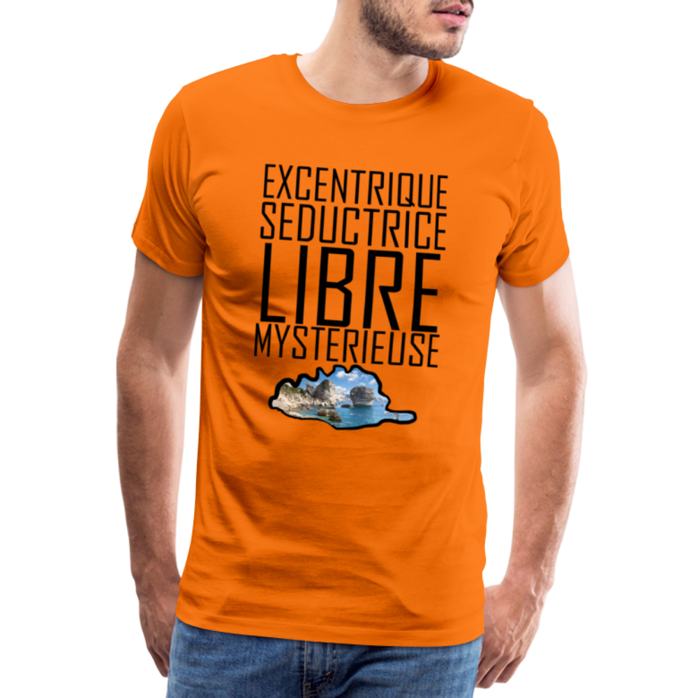T-shirt Premium Homme Corse Libre, Mystérieuse - Ochju Ochju orange / S SPOD T-shirt Premium Homme T-shirt Premium Homme Corse Libre, Mystérieuse