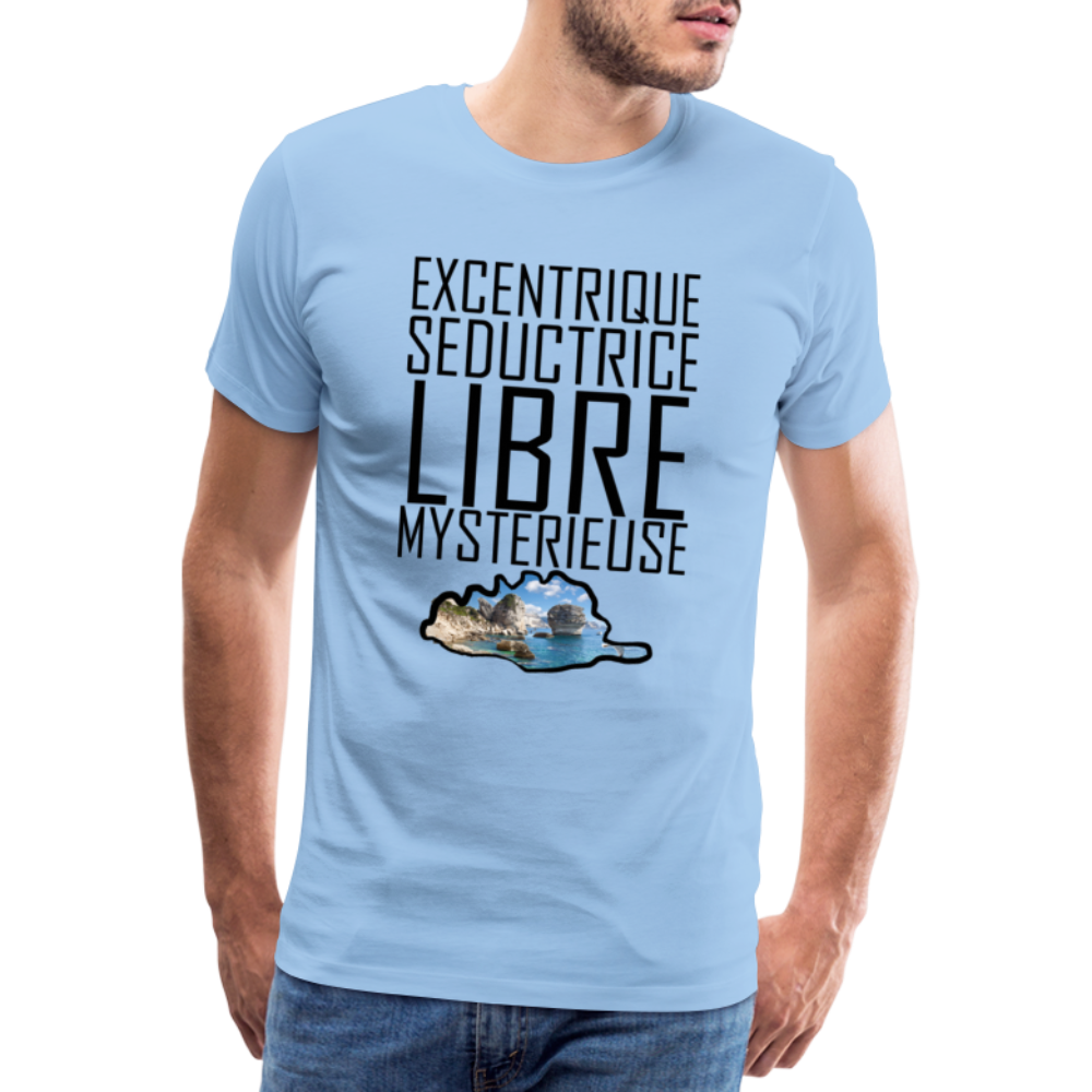 T-shirt Premium Homme Corse Libre, Mystérieuse - Ochju Ochju ciel / S SPOD T-shirt Premium Homme T-shirt Premium Homme Corse Libre, Mystérieuse