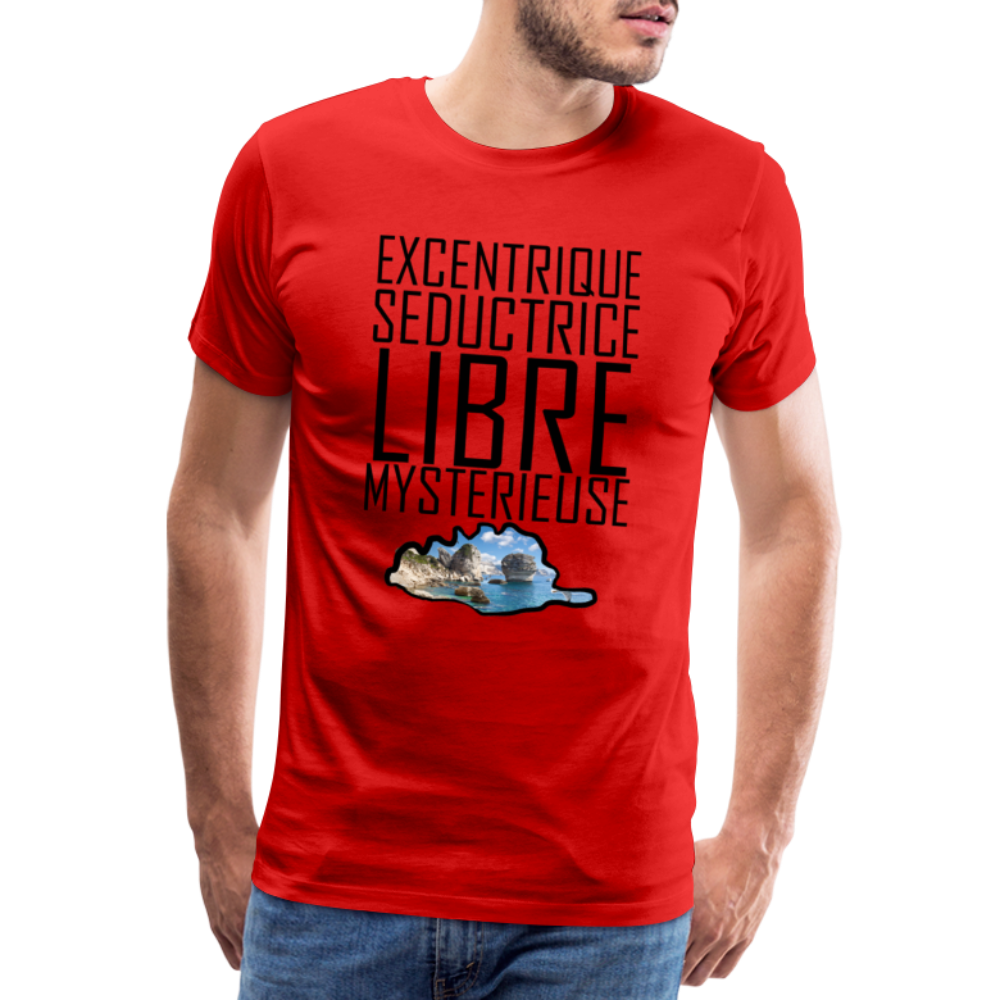 T-shirt Premium Homme Corse Libre, Mystérieuse - Ochju Ochju rouge / S SPOD T-shirt Premium Homme T-shirt Premium Homme Corse Libre, Mystérieuse