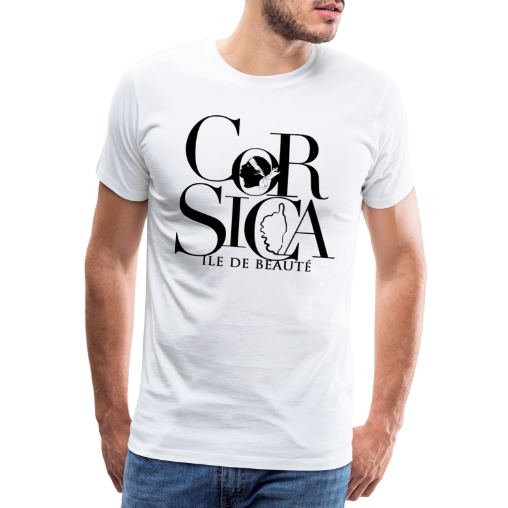 T-shirt Premium Homme Corsica Île de Beauté - Ochju Ochju blanc / S SPOD T-shirt Premium Homme T-shirt Premium Homme Corsica Île de Beauté