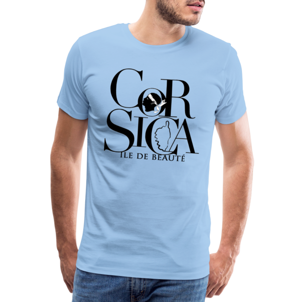 T-shirt Premium Homme Corsica Île de Beauté - Ochju Ochju ciel / S SPOD T-shirt Premium Homme T-shirt Premium Homme Corsica Île de Beauté