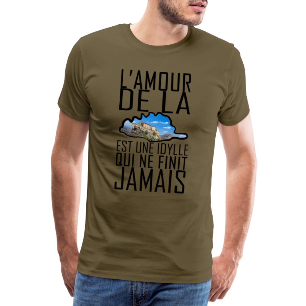 T-shirt Premium Homme L'Amour de la Corse - Ochju Ochju kaki / S SPOD T-shirt Premium Homme T-shirt Premium Homme L'Amour de la Corse