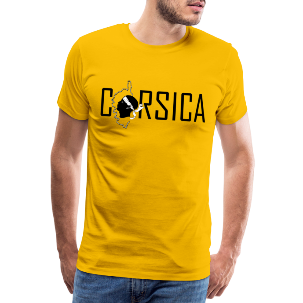 T-shirt Premium Homme Corsica - Ochju Ochju jaune soleil / S SPOD T-shirt Premium Homme T-shirt Premium Homme Corsica