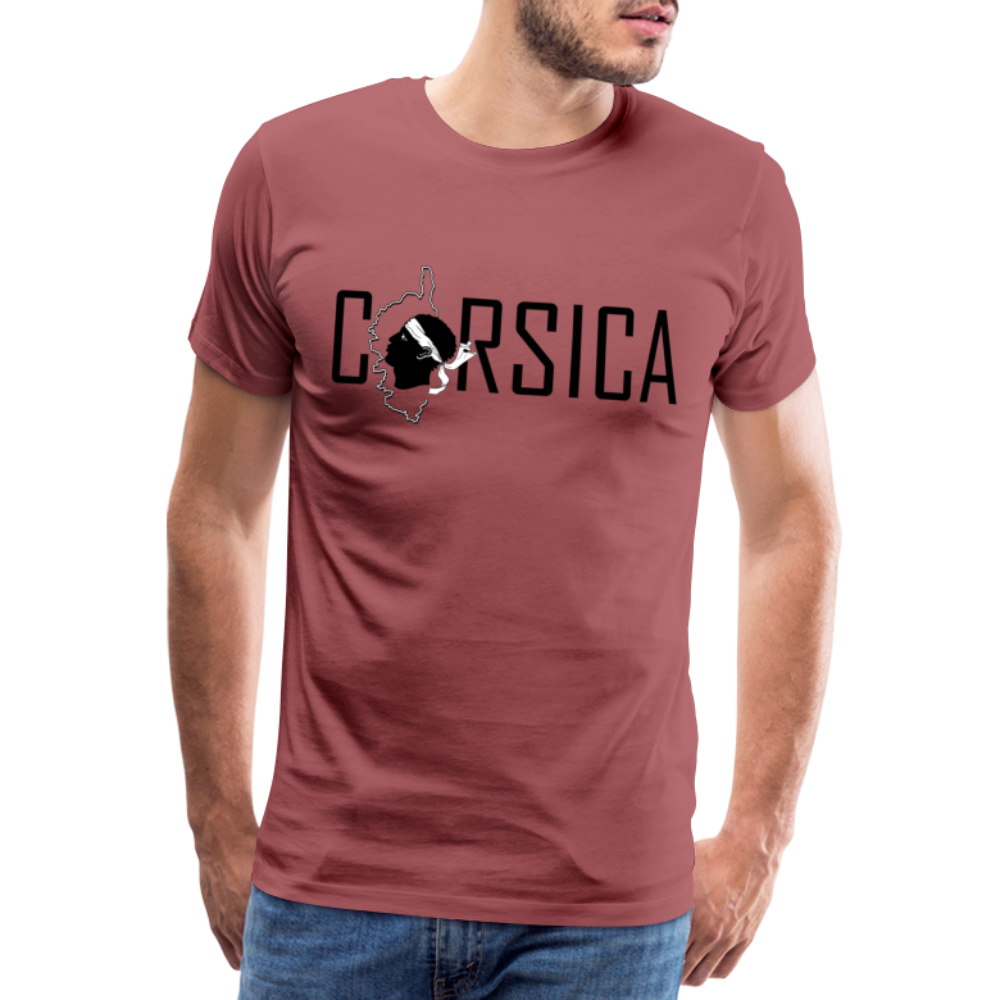 T-shirt Premium Homme Corsica - Ochju Ochju bordeaux délavé / S SPOD T-shirt Premium Homme T-shirt Premium Homme Corsica