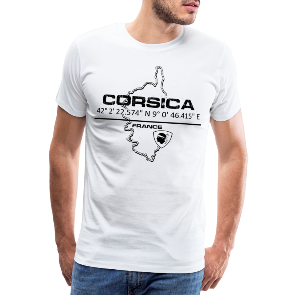 T-shirt Premium Homme GPS Corsica - Ochju Ochju blanc / S SPOD T-shirt Premium Homme T-shirt Premium Homme GPS Corsica