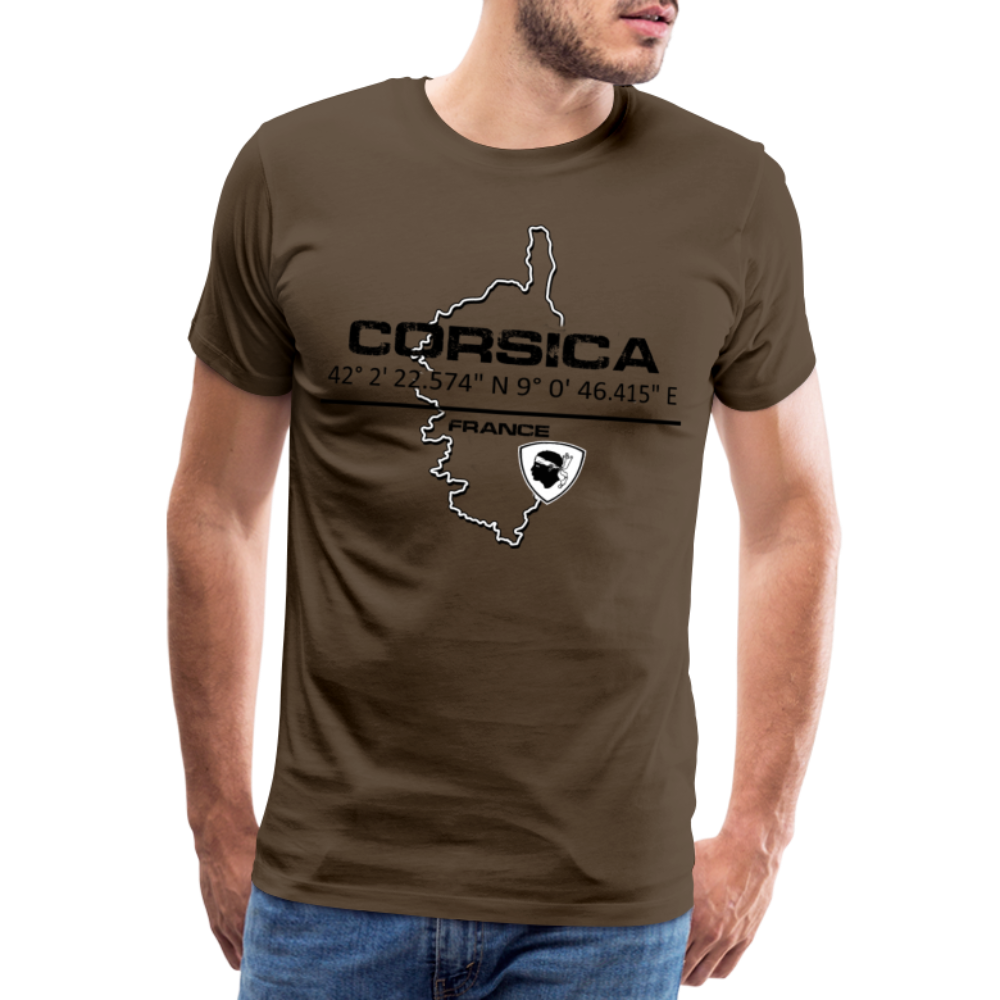 T-shirt Premium Homme GPS Corsica - Ochju Ochju marron bistre / S SPOD T-shirt Premium Homme T-shirt Premium Homme GPS Corsica
