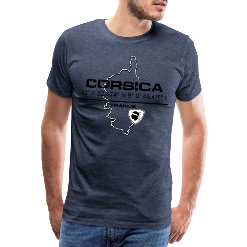 T-shirt Premium Homme GPS Corsica - Ochju Ochju bleu chiné / S SPOD T-shirt Premium Homme T-shirt Premium Homme GPS Corsica