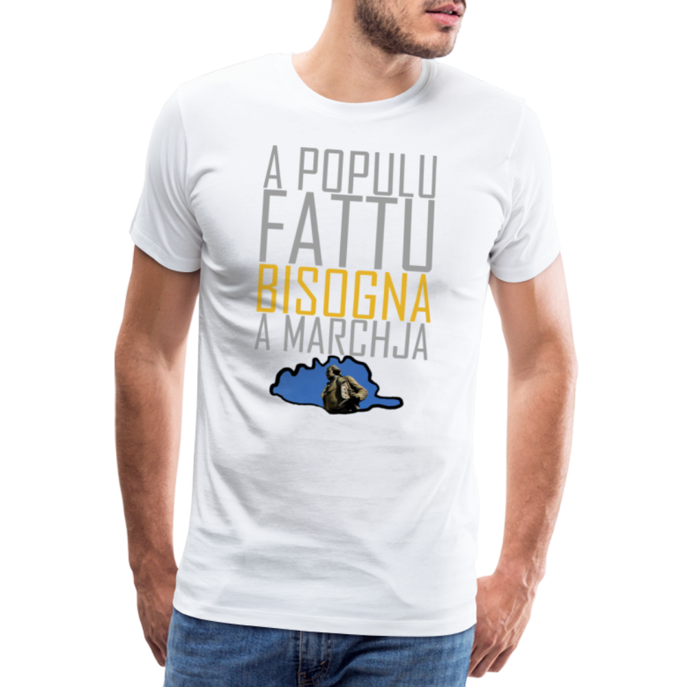 T-shirt Premium Homme A Populu Fattu - Ochju Ochju blanc / S SPOD T-shirt Premium Homme T-shirt Premium Homme A Populu Fattu