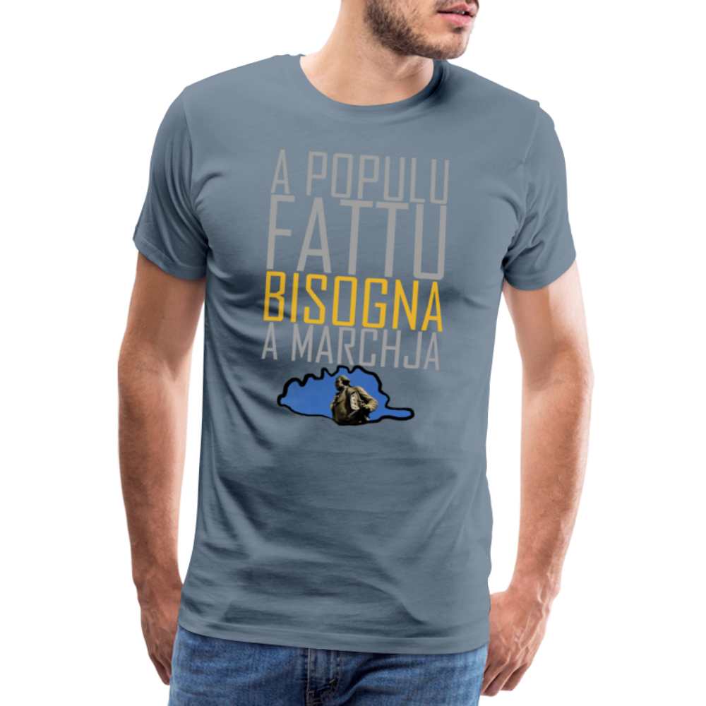 T-shirt Premium Homme A Populu Fattu - Ochju Ochju gris bleu / S SPOD T-shirt Premium Homme T-shirt Premium Homme A Populu Fattu