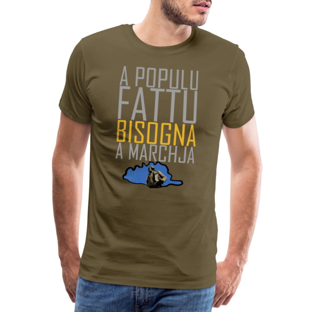 T-shirt Premium Homme A Populu Fattu - Ochju Ochju kaki / S SPOD T-shirt Premium Homme T-shirt Premium Homme A Populu Fattu