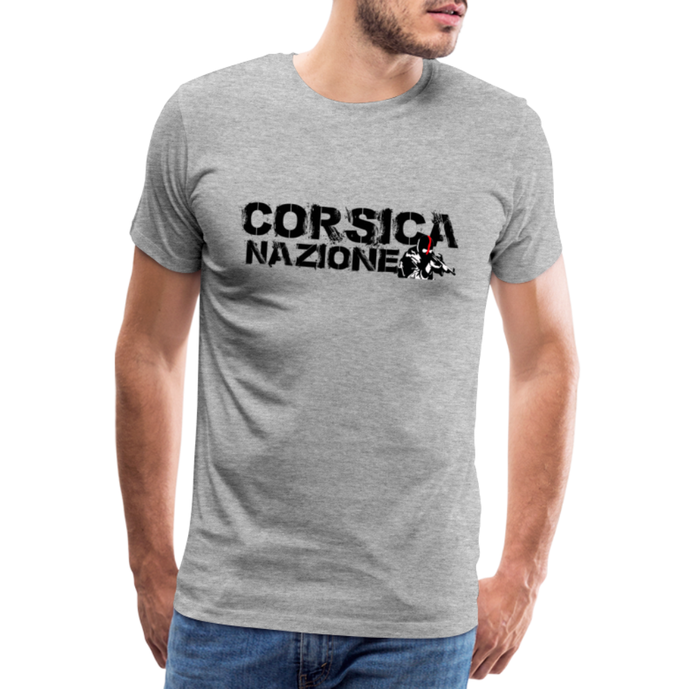 T-shirt Premium Homme Corsica Nazione - Ochju Ochju gris chiné / S SPOD T-shirt Premium Homme T-shirt Premium Homme Corsica Nazione
