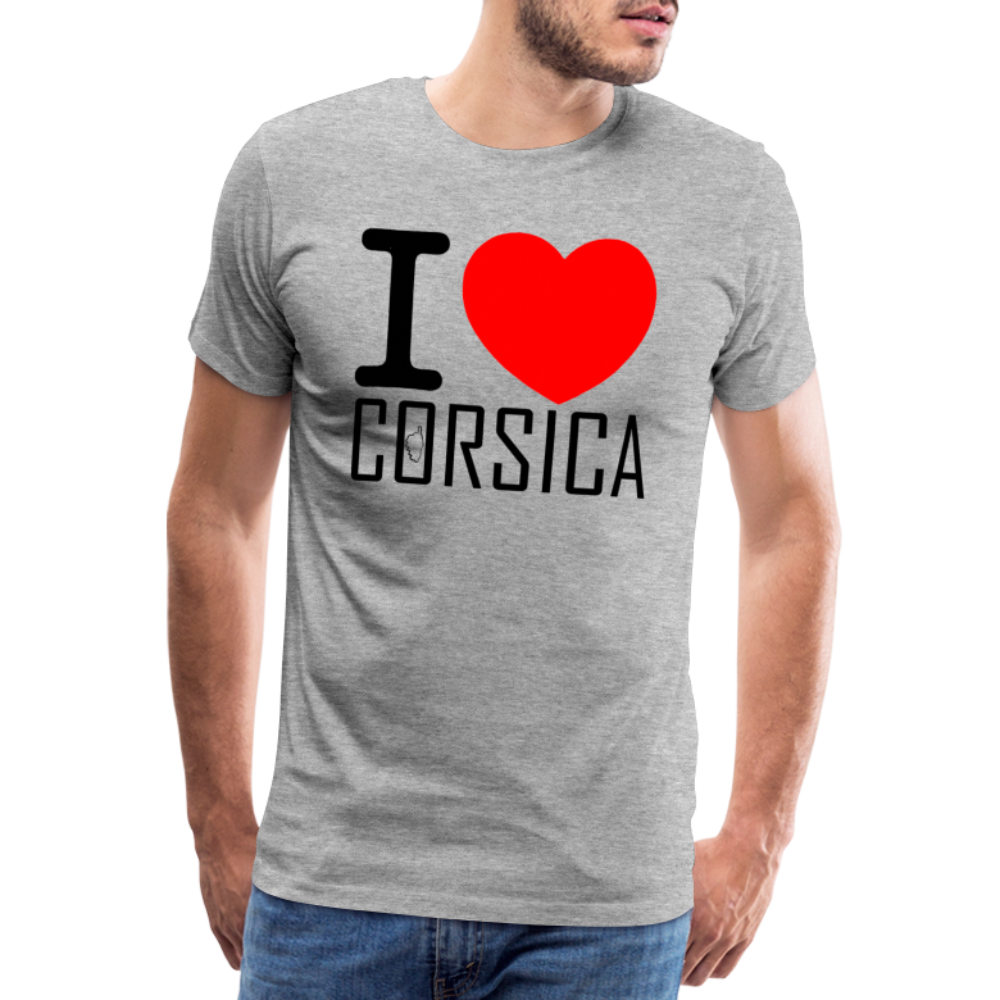 T-shirt Premium Homme I Love Corsica - Ochju Ochju gris chiné / S SPOD T-shirt Premium Homme T-shirt Premium Homme I Love Corsica