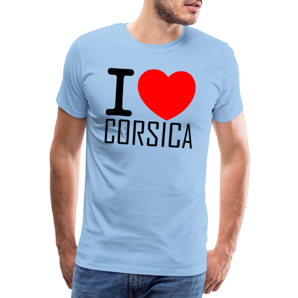 T-shirt Premium Homme I Love Corsica - Ochju Ochju ciel / S SPOD T-shirt Premium Homme T-shirt Premium Homme I Love Corsica