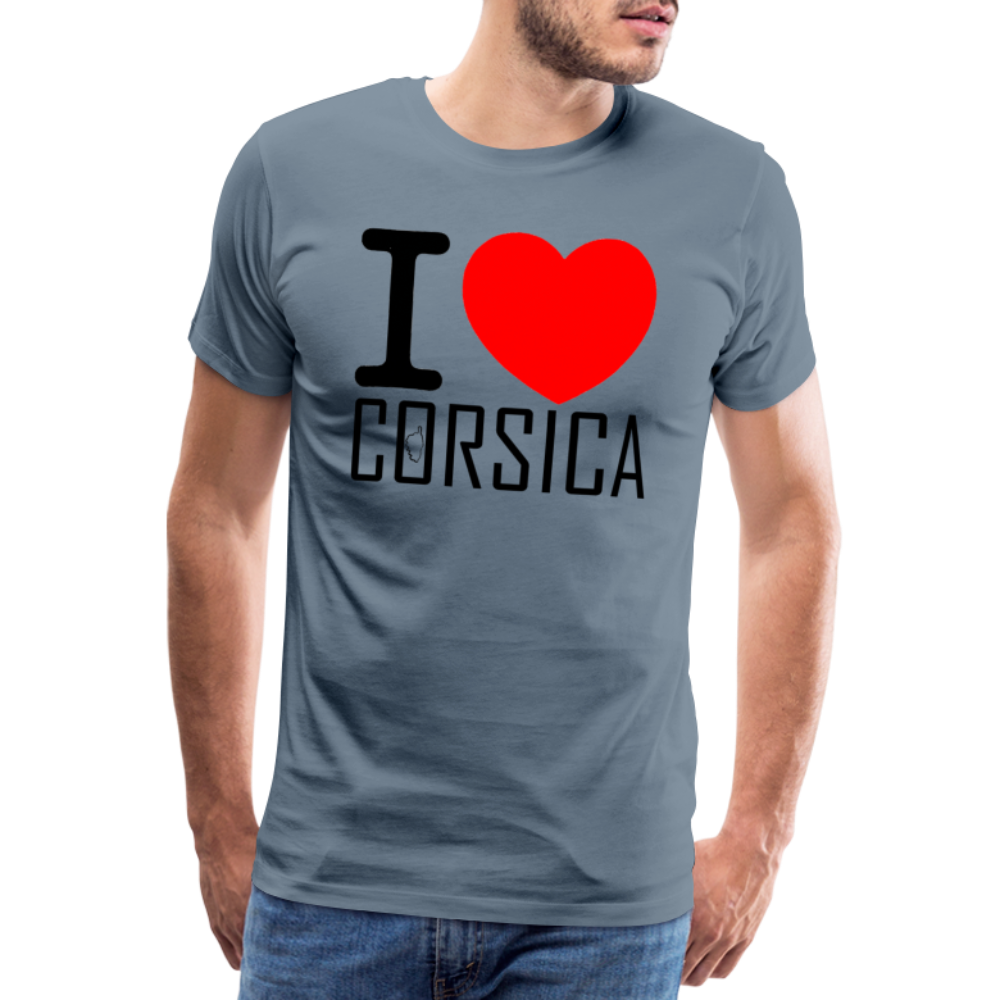 T-shirt Premium Homme I Love Corsica - Ochju Ochju gris bleu / S SPOD T-shirt Premium Homme T-shirt Premium Homme I Love Corsica