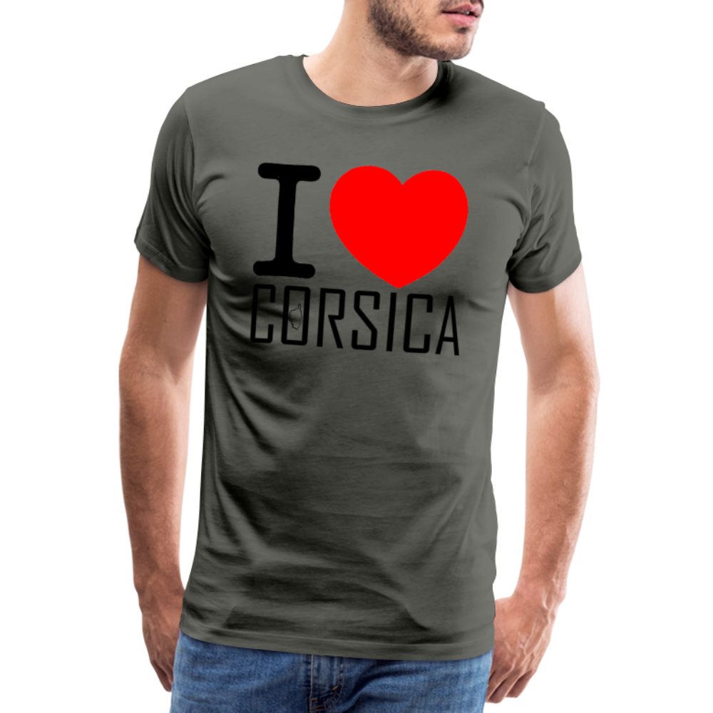 T-shirt Premium Homme I Love Corsica - Ochju Ochju asphalte / S SPOD T-shirt Premium Homme T-shirt Premium Homme I Love Corsica