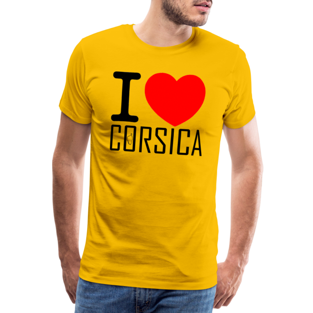 T-shirt Premium Homme I Love Corsica - Ochju Ochju jaune soleil / S SPOD T-shirt Premium Homme T-shirt Premium Homme I Love Corsica