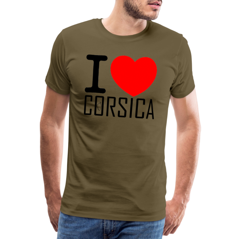 T-shirt Premium Homme I Love Corsica - Ochju Ochju kaki / S SPOD T-shirt Premium Homme T-shirt Premium Homme I Love Corsica