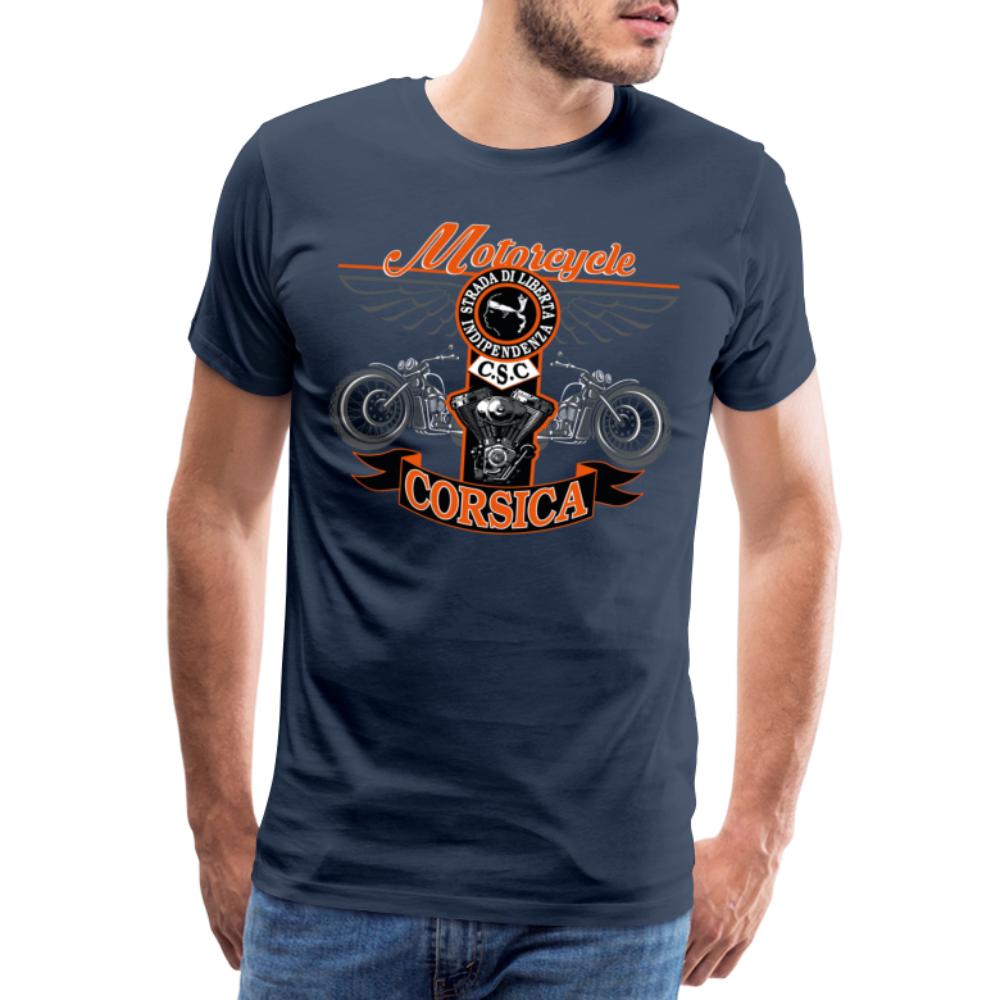 T-shirt Premium Homme Motorcycle Corsica - Ochju Ochju bleu marine / S SPOD T-shirt Premium Homme T-shirt Premium Homme Motorcycle Corsica