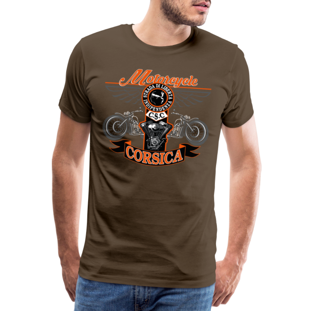 T-shirt Premium Homme Motorcycle Corsica - Ochju Ochju marron bistre / S SPOD T-shirt Premium Homme T-shirt Premium Homme Motorcycle Corsica