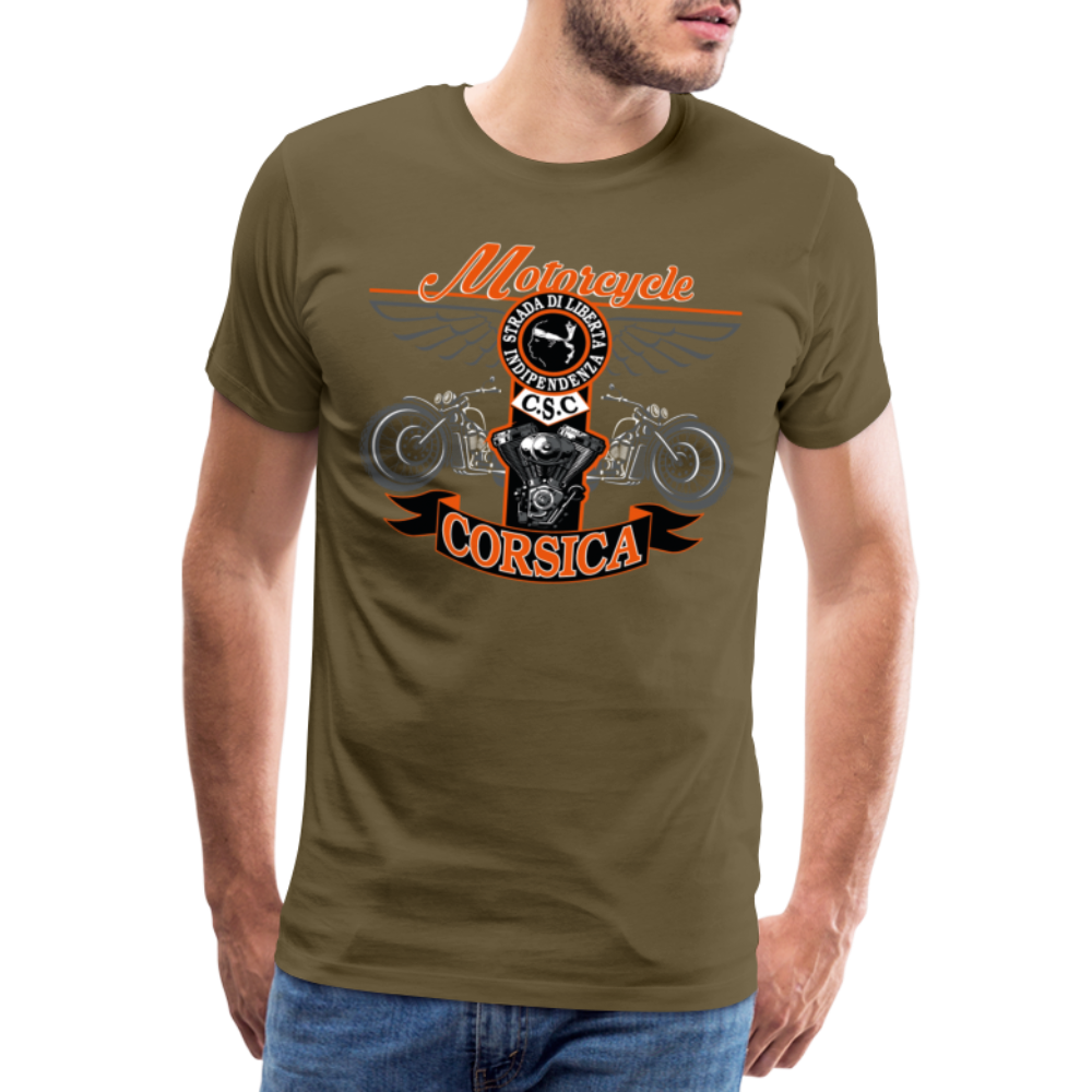 T-shirt Premium Homme Motorcycle Corsica - Ochju Ochju kaki / S SPOD T-shirt Premium Homme T-shirt Premium Homme Motorcycle Corsica