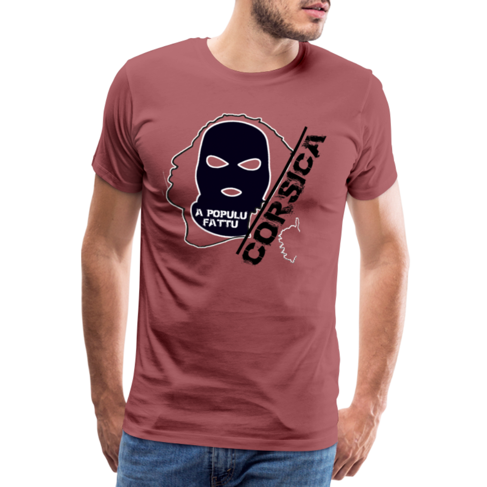 T-shirt Premium Homme Cagoule Corse - Ochju Ochju bordeaux délavé / S SPOD T-shirt Premium Homme T-shirt Premium Homme Cagoule Corse