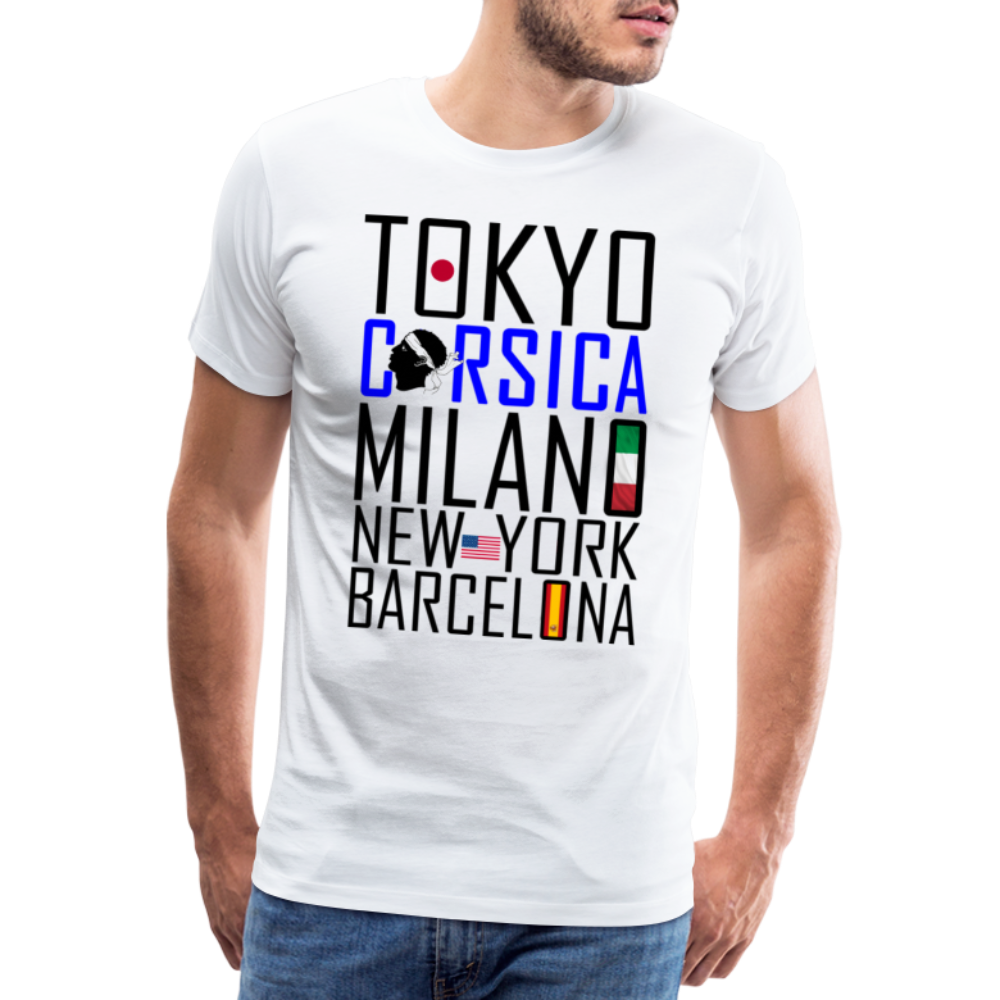 T-shirt Premium Homme Tokyo, Corsica ... - Ochju Ochju blanc / S SPOD T-shirt Premium Homme T-shirt Premium Homme Tokyo, Corsica ...