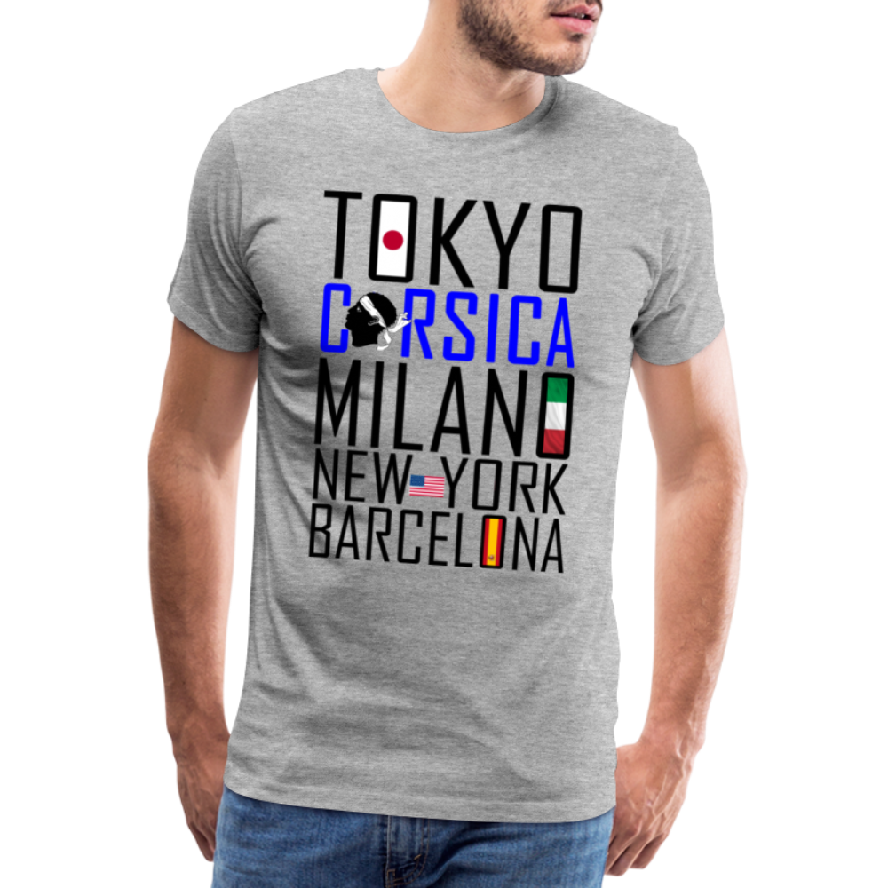 T-shirt Premium Homme Tokyo, Corsica ... - Ochju Ochju gris chiné / S SPOD T-shirt Premium Homme T-shirt Premium Homme Tokyo, Corsica ...