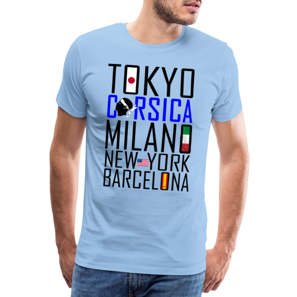 T-shirt Premium Homme Tokyo, Corsica ... - Ochju Ochju ciel / S SPOD T-shirt Premium Homme T-shirt Premium Homme Tokyo, Corsica ...