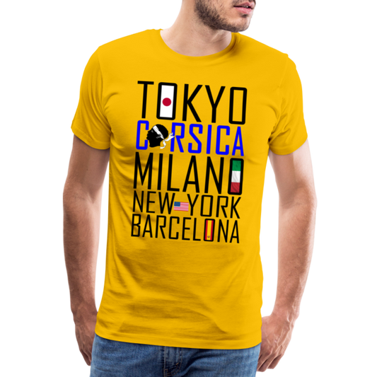 T-shirt Premium Homme Tokyo, Corsica ... - Ochju Ochju jaune soleil / S SPOD T-shirt Premium Homme T-shirt Premium Homme Tokyo, Corsica ...