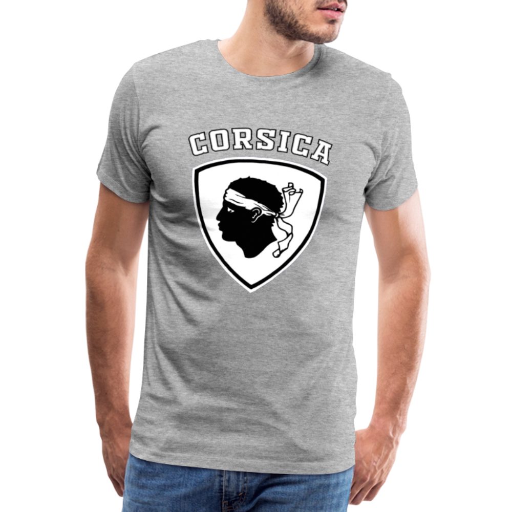 T-shirt Premium Homme Blason Tête de Maure - Ochju Ochju gris chiné / S SPOD T-shirt Premium Homme T-shirt Premium Homme Blason Tête de Maure
