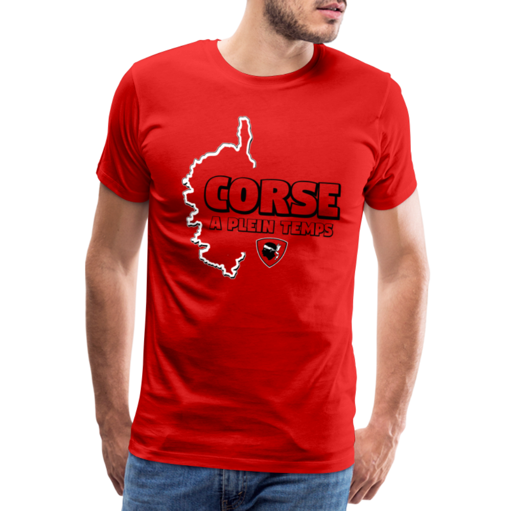 T-shirt Premium Homme Corse à Plein Temps ! - Ochju Ochju rouge / S SPOD T-shirt Premium Homme T-shirt Premium Homme Corse à Plein Temps !