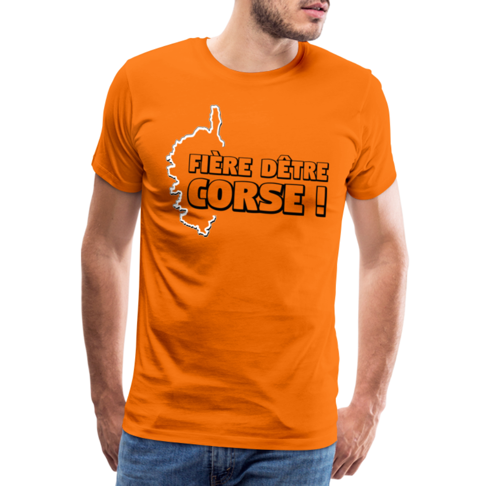 T-shirt Premium Homme Fière d'être Corse - Ochju Ochju orange / S SPOD T-shirt Premium Homme T-shirt Premium Homme Fière d'être Corse